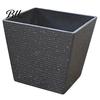 Thickened Wear Resistant Container Square Plastic Flower Pot, Stone-Look Planter with Drainage Hole, Modern Plant Pot for Indoor Outdoor Plants,