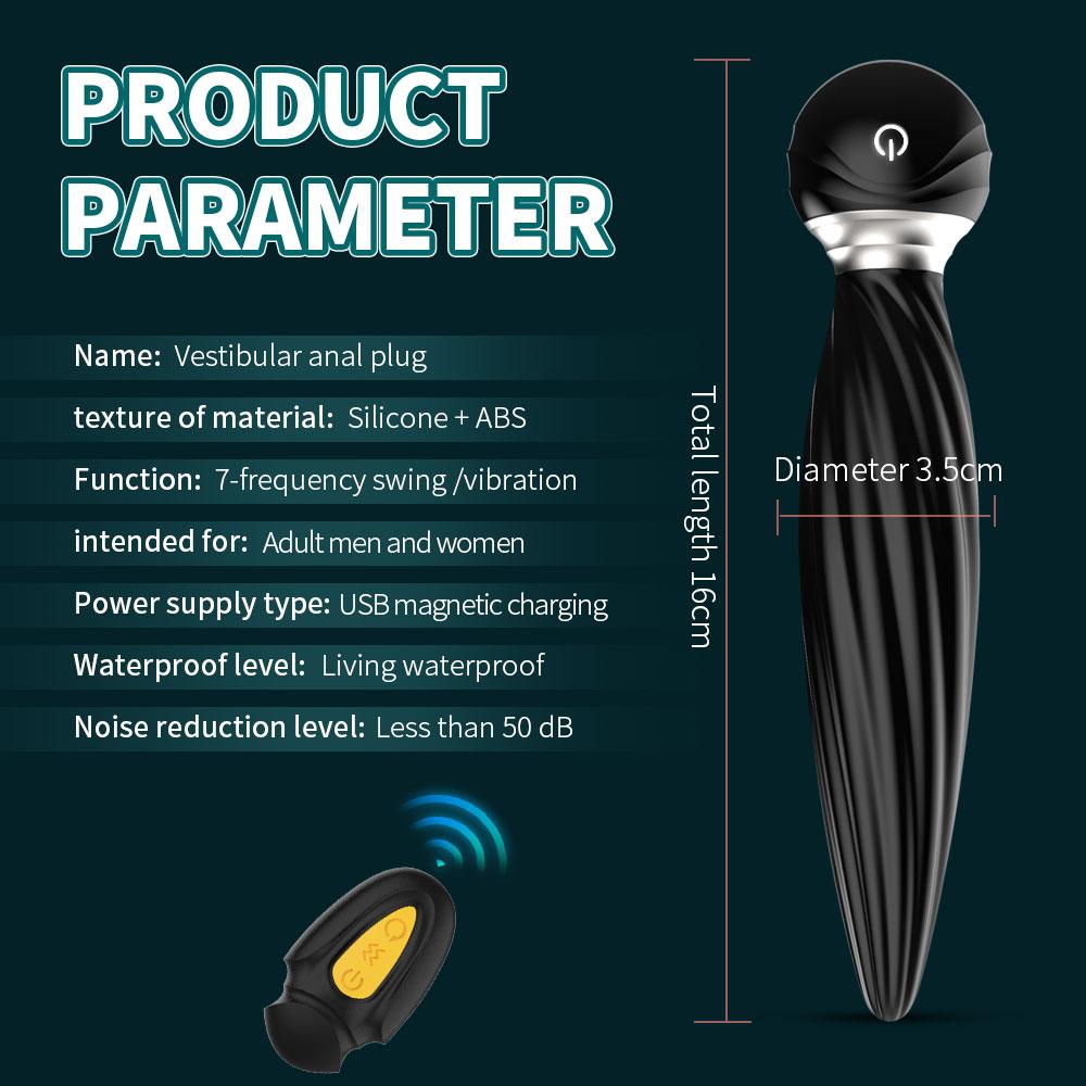 360 Wiggle Prostate Massager Anal Vibrator Male Anal Plug Sex Toys For Men Wireless Remote Ass Butt Plug Adult Sex Toys Buttplug
