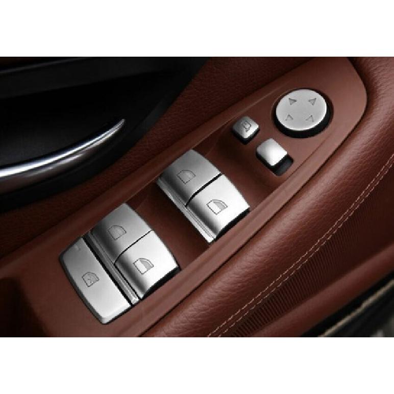 For BMW X1 F48 Button Trim Matte Silver Window Door Lock Control Switch 2016-21