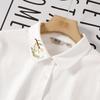 Women's Embroidered Turn-Down Collar Shirt