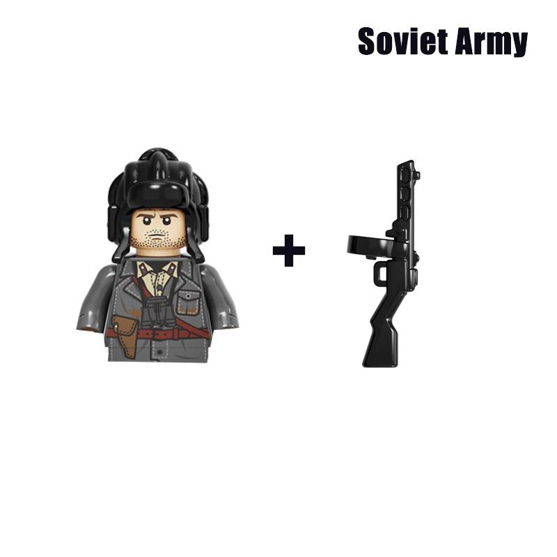 Kinderspielzeug WW2 Militär Armee Bausteine US UK Sowjet China Frankreich Soldaten Mini Actionfiguren Spielzeug für Kinder Weihnachtsgeschenke