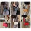 IELGY Ladies White Embroidered Thread Fashion Wide Shoulder Strap Crossbody Small Square Bag
