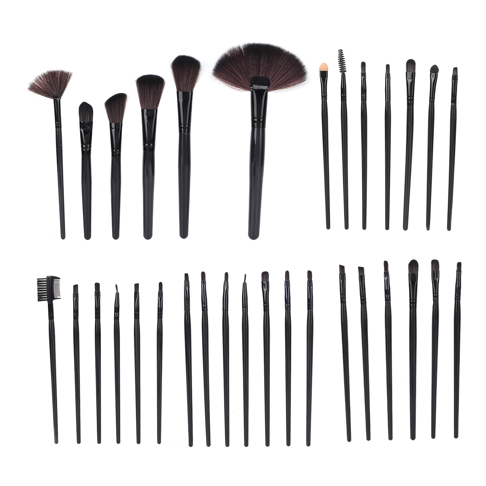 

32pcs Complete Makeup Brush Set Face Powder Brush Eyeshadow Brush Beauty Tool Black