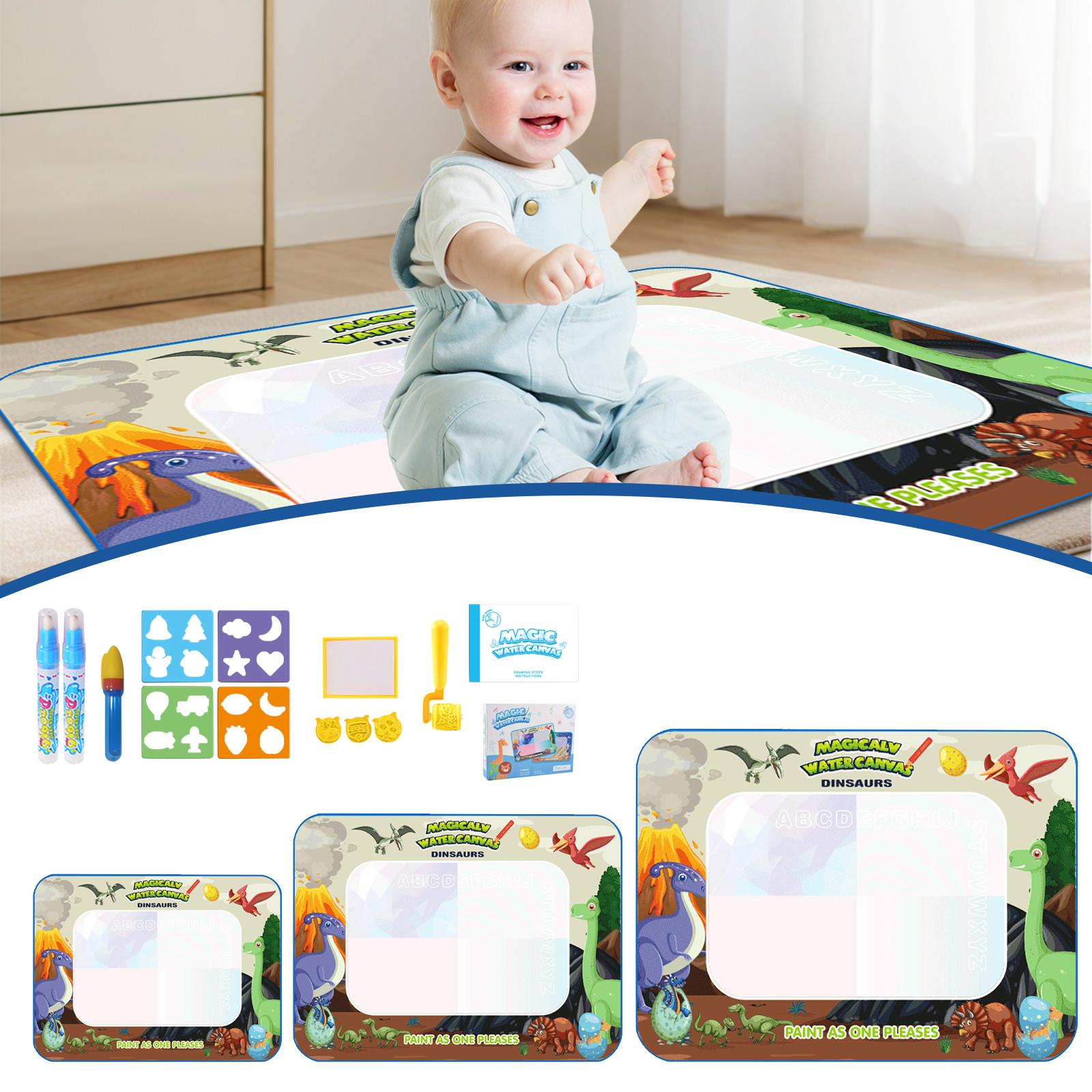 

Коврик для рисования на воде 100x80 см с многоразовыми ручками, доска для рисования, игрушка для детей, рисунок в стиле дудл 39x31 дюйм S зелёный
