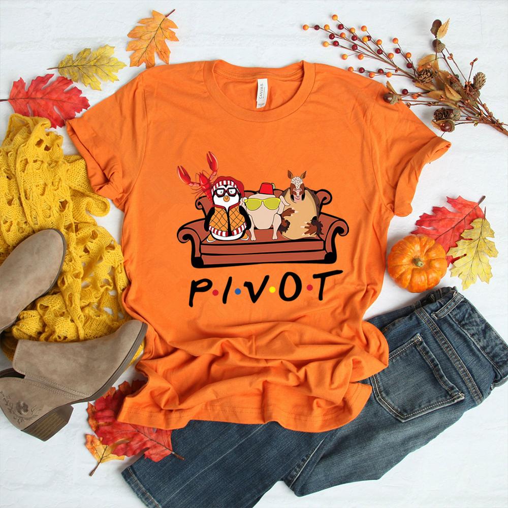 2025 Pivot Shut Up T Shirt Friends Gift Shirts Aesthetic TV Show Tshirt Friends Themed Tee Pivot Tees Unisex Short Sleeve Tops