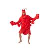 Red Lobster Costume Unisex Funny Sea Animal Outfit Novelty Marine Creature Suit for Halloween Cosplay Party
