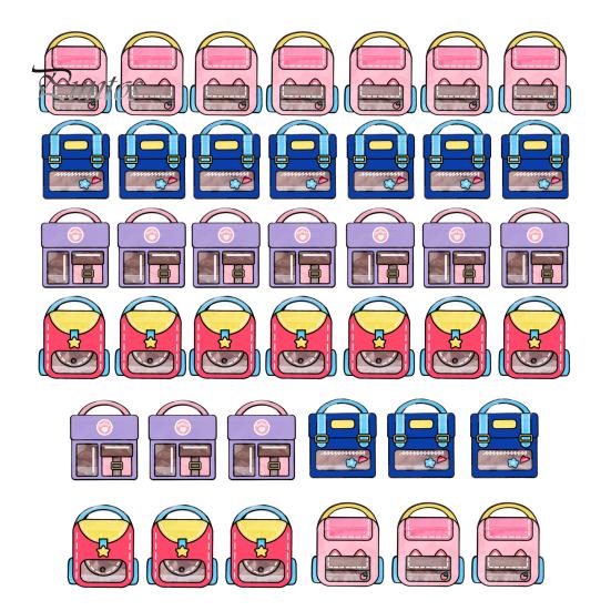 

40 шт. подарочных пакетов для вечеринок с ручкой, застежкой-молнией, яркий цвет, милый дизайн рюкзака, многоразовые пакеты для подарков на день рождения 40pcs