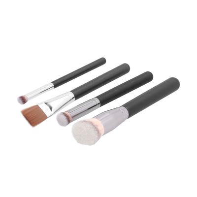 Ensemble de 4 Pinceaux de Maquillage Poils Doux Pinceaux Cosmétiques pour Fond de Teint Anti-Cernes Blush Poudre