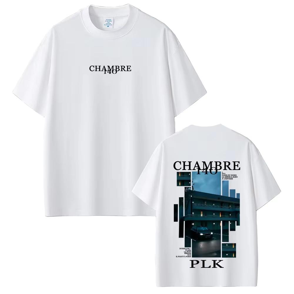 Rapper PLK Chambre 140 Album Graphic Tshirt 2026 Summer Men Women Hip Hop Fashion Pop Music Tshirt Male Vintage Streetwear