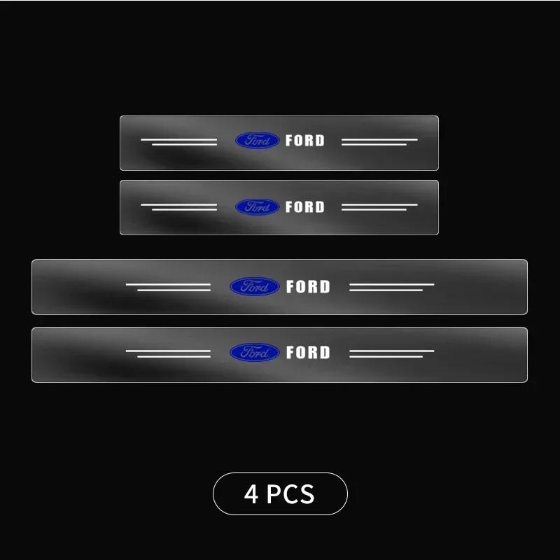 

New 2026 Car Sticker 2025 Hot For Ford 4PCS New Car Scratchproof Car Threshold Transparent Stickers For Ford Focus 3 2015-2018 K