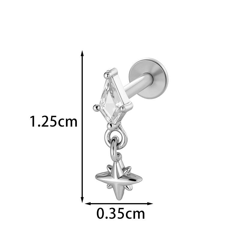 

Zircon Set F136 Titanium Internal Thread Lip Labret Stud Ear Cartilage Piercing Jewelry