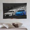MaLji Jdm Japanese Car Art Silvia S13 And S15 Wall Tapestry for Bedroom Home Wall Room Decor40 X60, Style