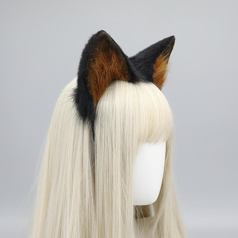 A handmade cosplay prop, animal ear accessories, dog ear headgear kc simulation German shepherd wolf dog ear headband