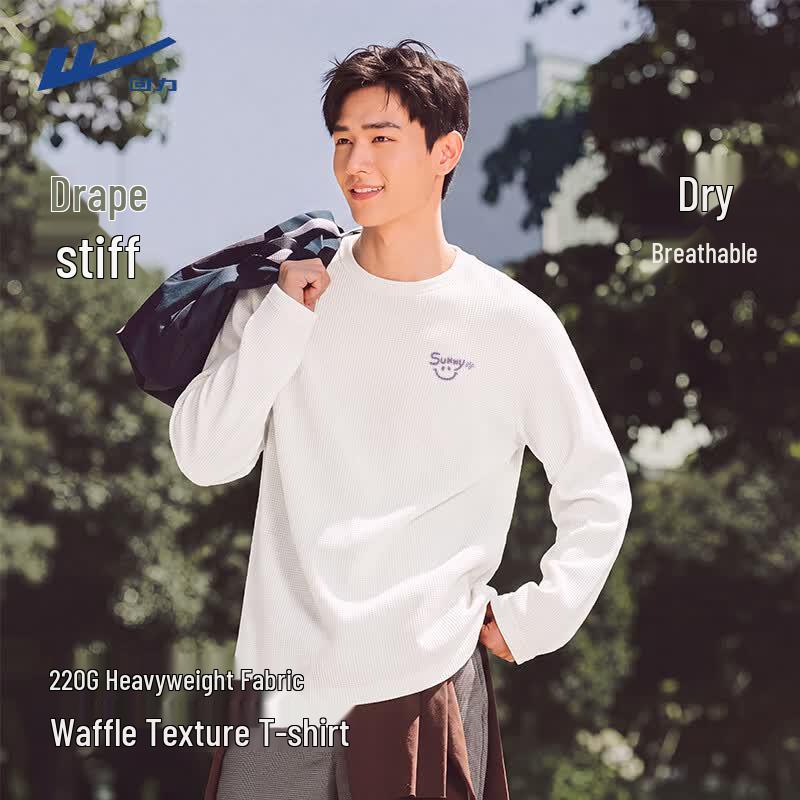 Warrior Men's Long Sleeve Waffle Knit Crew Neck T-Shirt