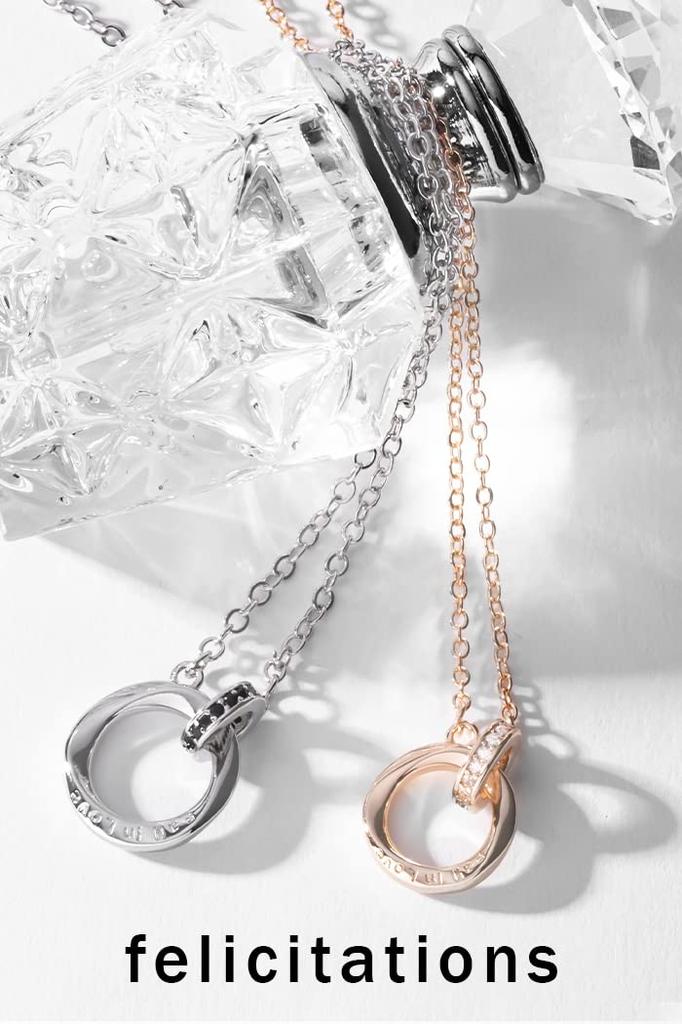 Felicitations Stainless Steel Pair Necklaces, Couples Gift, Set of 2, Men's and Women's, BR-J066 (MSB&LPW)