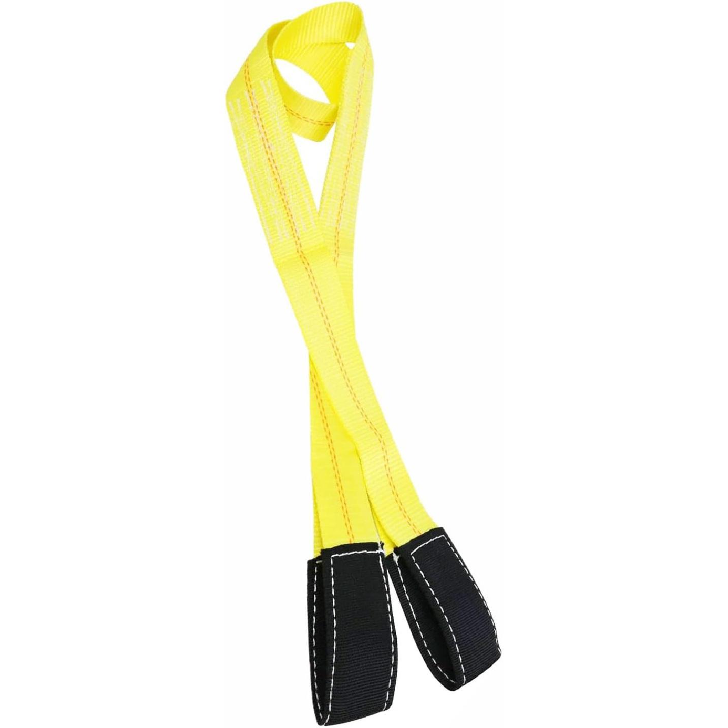 

2 x6 Tow Strap Heavy Duty Lift Sling with Reinforced Loops Vehicle Recovery Rope 10,000 lbs Pound Capacity,1 Pack 2 inch 6 feet