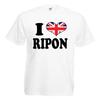I Love Heart Ripon Adults Mens T Shirt 12 Colours Size S 3XL