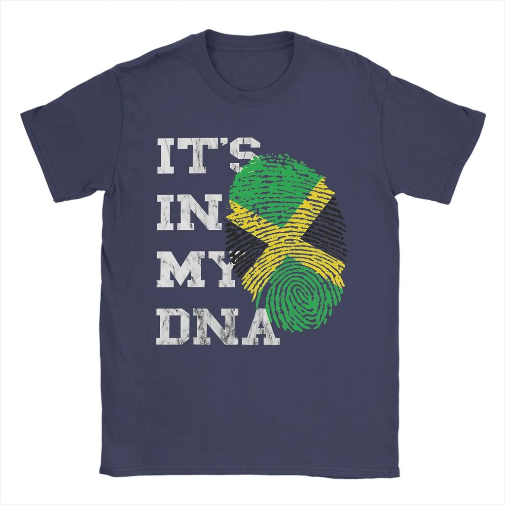 It's In My DNA Jamaica T Shirt Summer Jamaican Cotton T-Shirts For Men Custom DIY Tee Shirt Short Sleeve Streetwear Tees