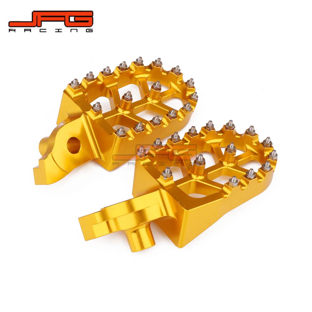 

RMZ250/450 Off-Road CNC Aluminum Studded Footpegs - Motorcycle Modification Accessories золотой