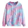 Women's Fsshion Casual Sexy Slim Printing Long Sleeve Tie Dyed Hooded Sweater