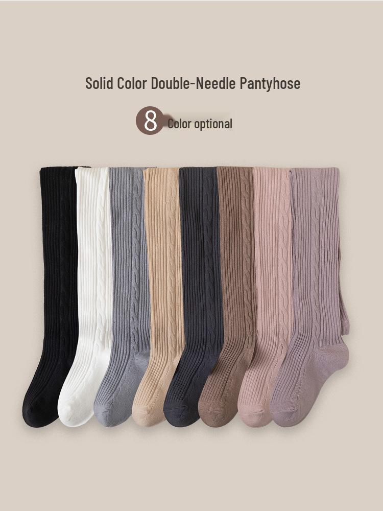 2025 Spring/Autumn Baby Girls' Class A Combed Cotton Pantyhose & Thin Leggings