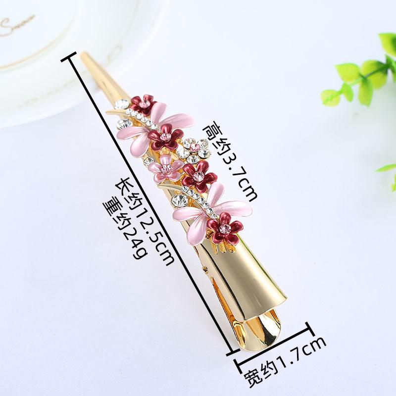 Headgear Spring And Summer High-End Hairpin, Women'S Adult Hairpin Alloy Paint Summer Disc Hair Ponytail Horn Clip