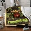 1pc Flannel Blanket, Paranorman,Zombies,Supernatural Pattern Printed Blanket, Sofa Bed Sofa Car Office Camping Travel Warm And Comfortable S