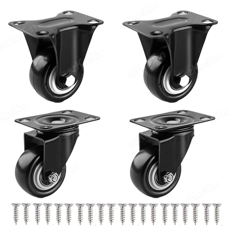 1pcs/lot Furniture Casters Wheels PP Fixed Swivel Caster Roller Wheel For Heavy Duty Platform Trolley Chair Household Accessory
