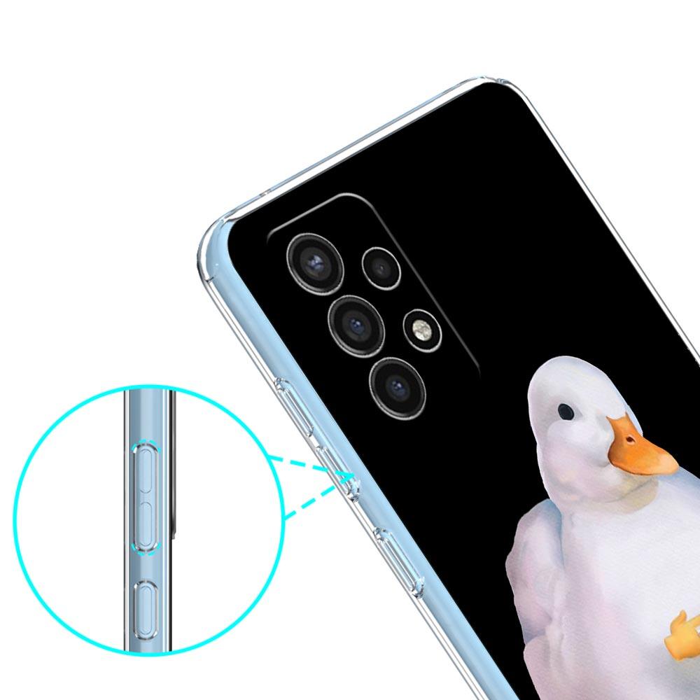 Cartoon Doubt Duck Phone Case For Samsung Galaxy A51 A71 A21S A12 A11 A31 A41 A01 A03S A22 A13 A33 A73 A53 A52 A32 5G A23 Cover