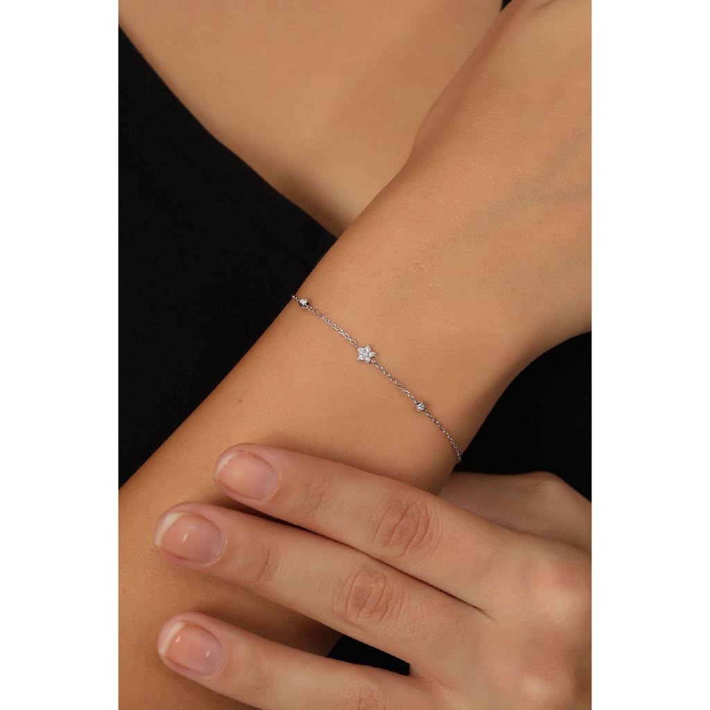 925 Sterling Silver Chain Zircon Stone Dorissa Ball Star Model Bracelet