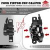 IIIPRO IV4 Bicycle Hydraulic Brakes Set 4 Piston Bike Hydraulic Disc Brake Set 160mm Road MTB Oil Pressure Brake Disc