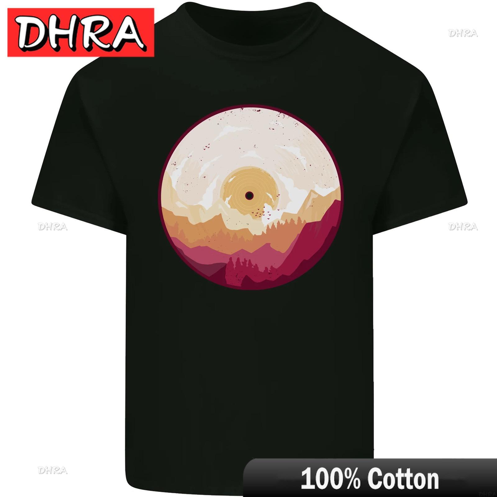 

Vinyl Landscape Record Mountains DJ Decks Kids TShirt Childrens Y2K Cute Minimalist Graphic Tshirts Edgy Minimalist Cool 4XL