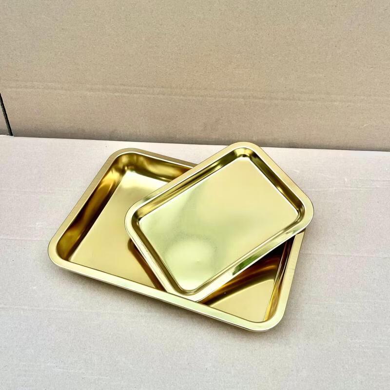 Plateau rectangulaire doré en acier inoxydable 304 UOSUU OSU