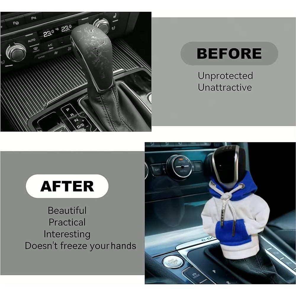 Universal Hoodie Car Gear Car Shift Lever Cover Change Lever Sweatshirt Gearshift Cover Hoodie Gear Knob Sweater Car Decorations