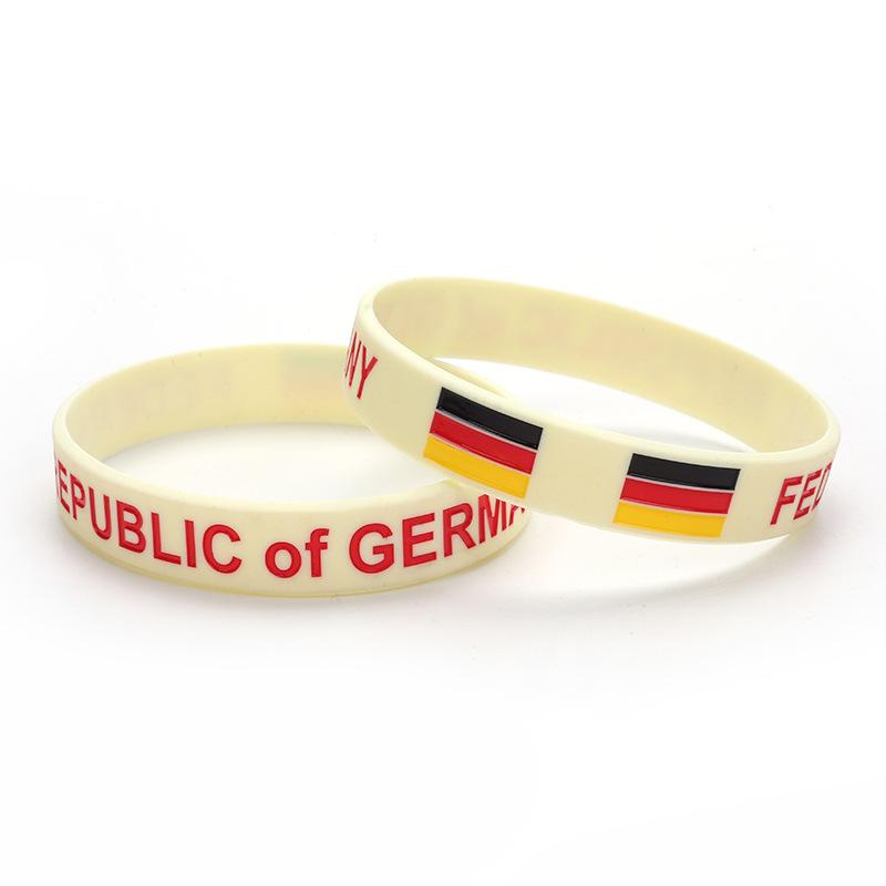 Football World Cup Bracelet Argentina France Brazil Netherlands United States Portugal Italy Flag Silicone Bracelet