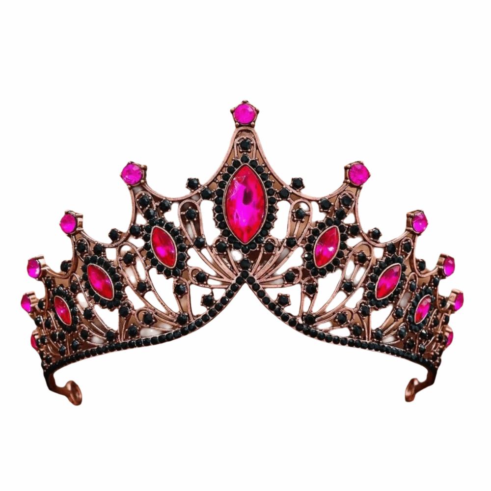 Alloy Queen Princess Crown Baroque Prom Dress Jewelry Vintage Bridal Headband  New Year