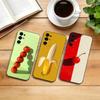 Kreative Obst-Gemüse-Kunst Handyhülle Schwarzes Silikon Weich Für Samsung S25,S24,S21,S22,S23,S30,Ultra,S20,Plus,Fe,Lite