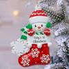 Babys First Christmas Ornament Vibrant Color with Hanging Rope Snowman Design Acrylic Christmas Ornament