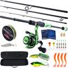 Spinning Fishing Rod and Reel Set 2.1m Fishing Rod with 2000 Fishing Reel for Carp Fishing Tools