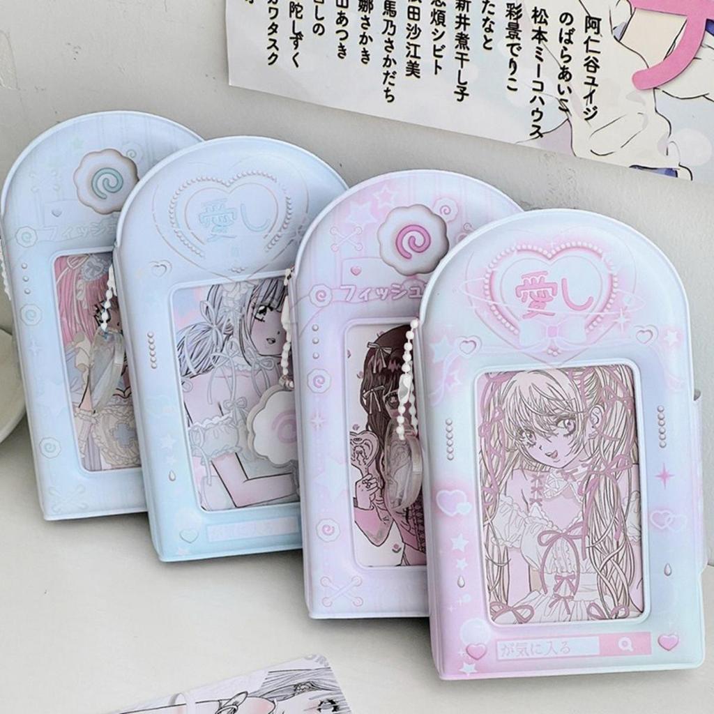 3 Inch 32 Slots Photo Album Collector Book Photocard Holder Card Holder Sweet Square Hollow INS Cartoon Album Cards Binder