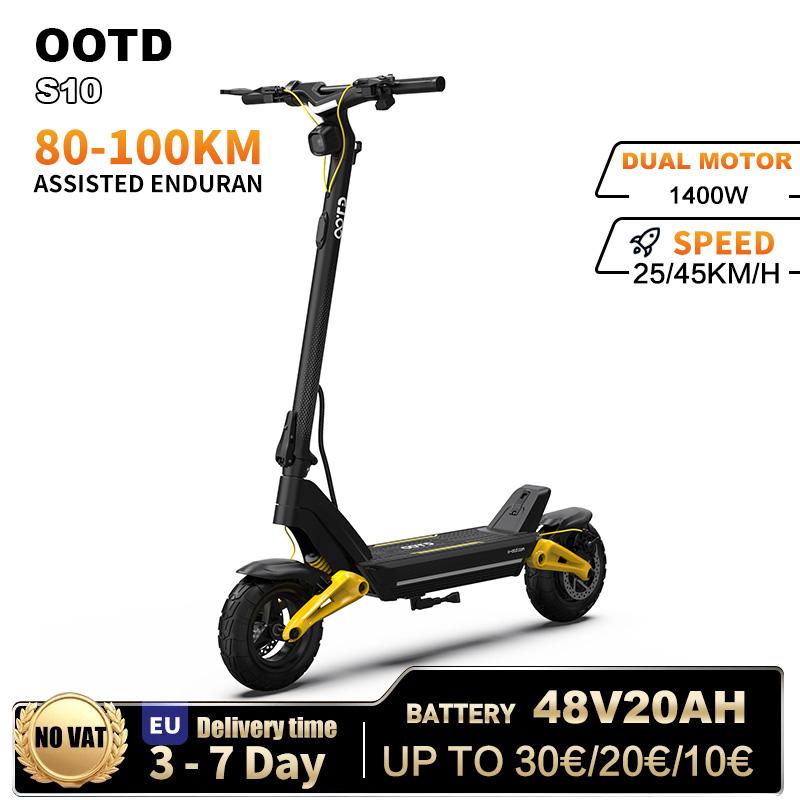 S10 Elektroroller für Erwachsene, 28 MPH, Elektroroller mit Sitz, 1400 W, 48 V, 20 Ah, 45 km/h, leistungsstarker EScooter, faltbares Step-Hoverboard