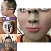 Halloween Ghost Face Latex Mask With Four Eyes For Horror Party Pranks