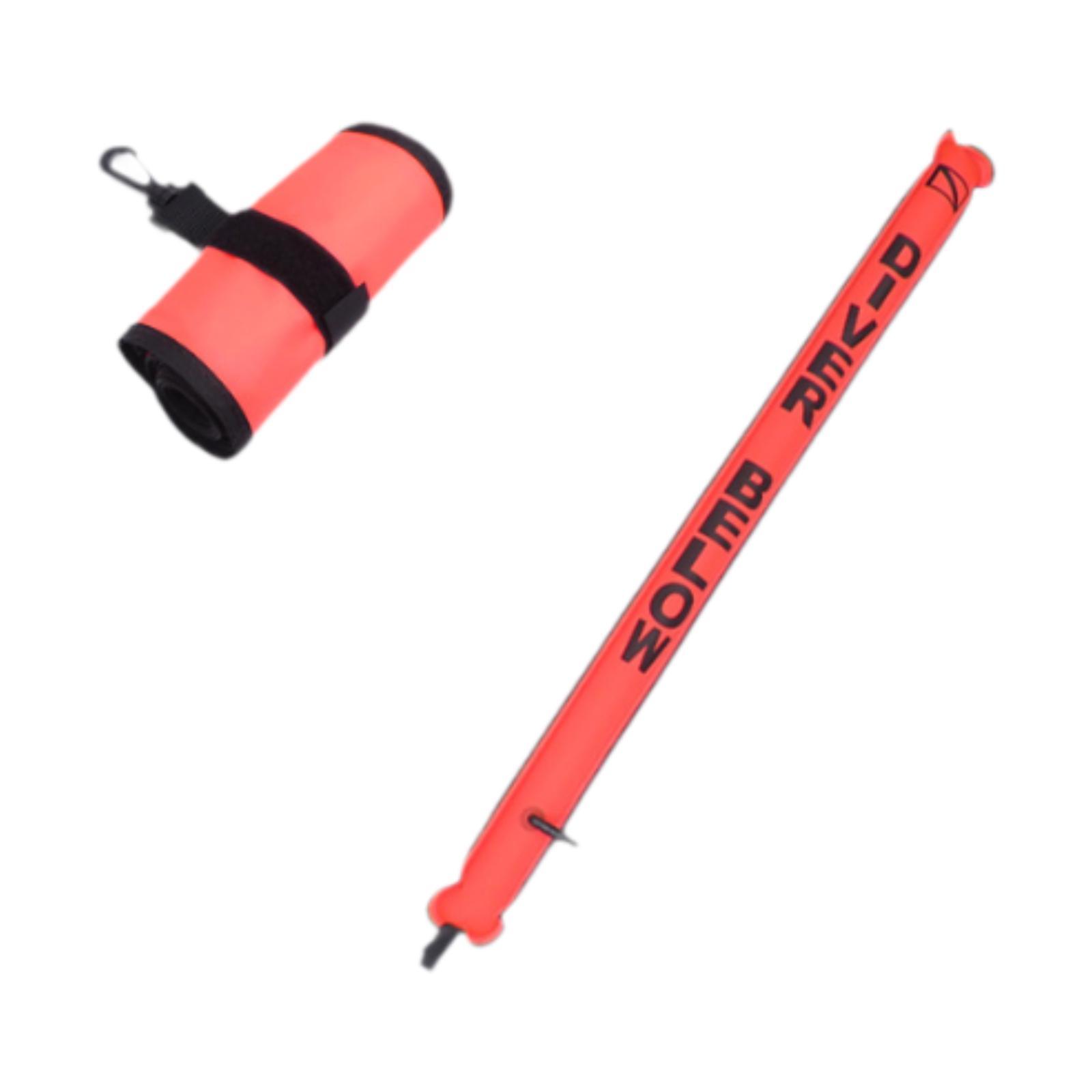 

Diving Surface Marker Buoy with Rotatable Hook High Visibility Inflatable Scuba Signal Tube for Underwater Men Women Snorkeling
