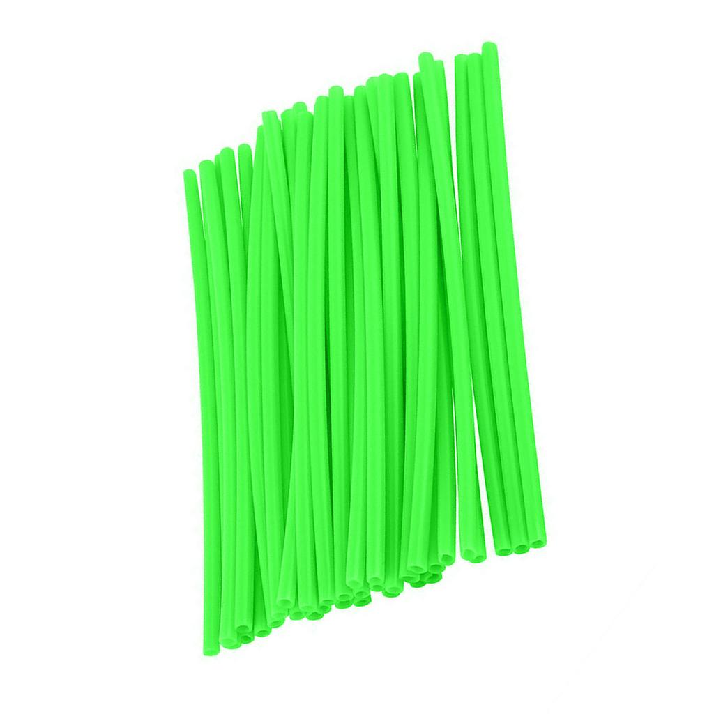 36pcs Wheel Spoke Protector Motocross Rims Skins Off Road Motorcycle Guard Wraps Kit Green