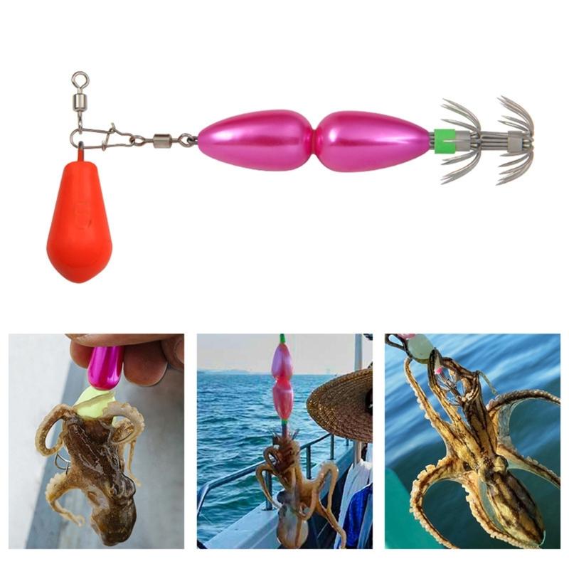 Double Layer Squid Hook Octopuses Baits Squid Jig Artificial Baits Umbrella Hook Cuttlefish Sleeve Fishing Hook Enduring