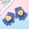 Kids' Heart-Pattern Warm Gloves