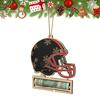 Wooden Money Holder Christmas Ornament Football Helmet Cash Gift Card Holder Sports Fan Gift for Men Players Coaches
