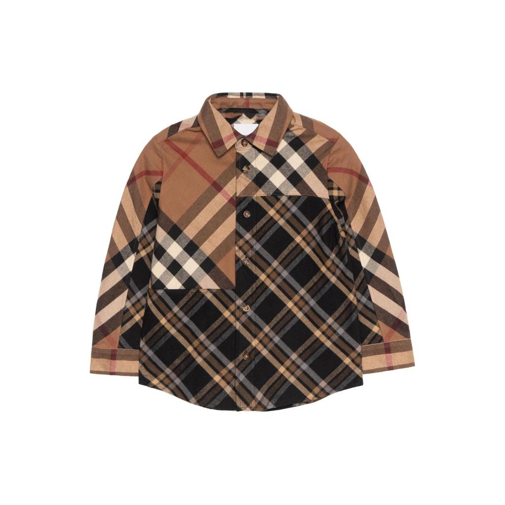 Burberry Shirt FW22 Brown Kids' (Unisex) Casual Shirts 80538591
