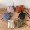 Summer Fashi New Crossbody Bag Women's PU Single Shoulder Mini Bag Luxury Versatile Pleated Casual Small Square Bag Ruched NEW