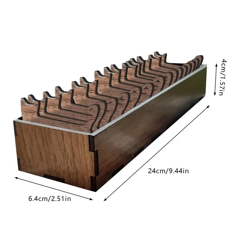 Dřevěné zvířátko ovce kočka sada cívek organizér na vyšívací příze držák cívek držák nití organizér na cívky s nití šicí nástroj